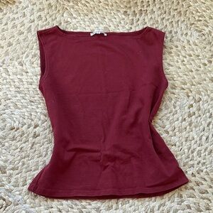 Reformation Women's Sleeveless Boatneck Top - Red